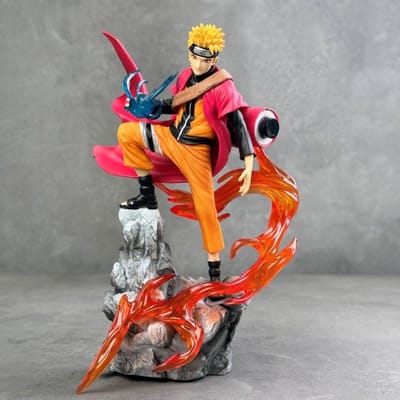 23cm Naruto Anime Model Uzumaki Naruto Uchiha Sasuke Actiemodel PVC Beeldje Desktop Ornament Verzameling Speelgoed Cadeau