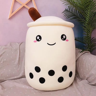 24/70cm Levensgrote Bubble Tea Pluche Speelgoed Boba Melkthee Pluche Speeltje Zacht Gevuld Knuffelkussen Ballen Bubo Theekopje Kussen Cadeau Meisje 24CM
