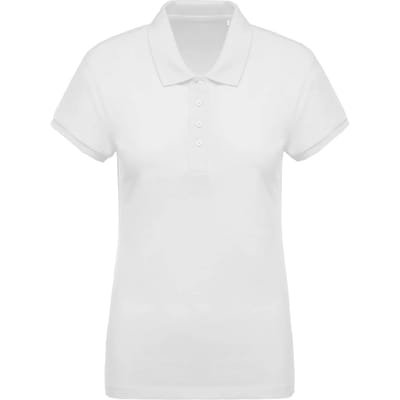 Kariban BIO piqué damespolo korte mouwen K210 - White - L
