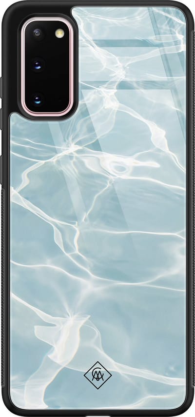 Casimoda® hoesje - Geschikt voor Samsung Galaxy S20 - Oceaan - Luxe Hard Case Zwart - Backcover telefoonhoesje - Blauw