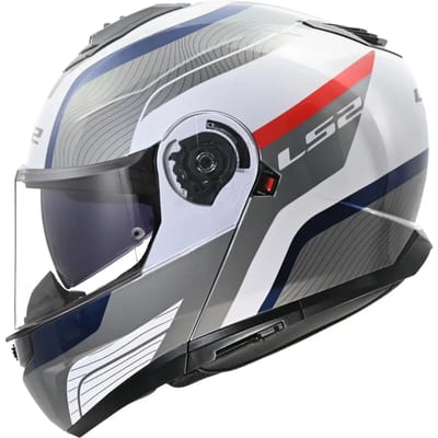 LS2 FF908 Strobe II Monza Wit Blauw Rood 06 Systeemhelm - Helm
