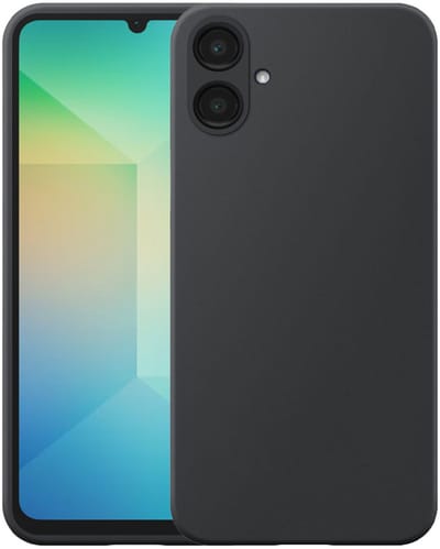 Geschikt voor Samsung Galaxy A06 Telefoonhoesje Flexibel Siliconen TPU hoesje - Flexible Back Cover Case Siliconen TPU - Zwart - Smartphonica geschikt voor Samsung Galaxy A06