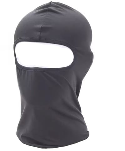 Donkergrijze Bivakmuts - Bivak muts - Muts - Gezichtsmuts - Grijze bivakmuts - One Size - Elastisch - Motormasker -2 gaats-Face Mask - Balaclava - Universeel - Skimasker - Snowboardmasker - CHPN