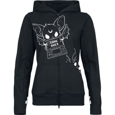 Heartless - Gothic Vest met capuchon - Game Over Hood - XS tot XXL - voor Vrouwen - zwart