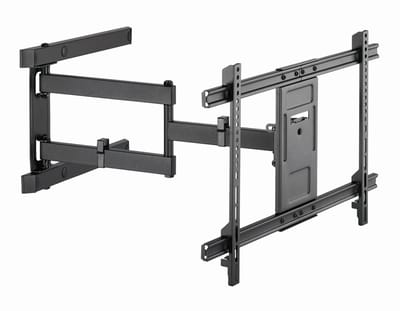 Gembird Full-Motion TV Wandbeugel 37–80 Inch – Kantel- en Draaibaar, VESA Compatibel 200x200–600x400, Zwart, Inclusief Installatiekit