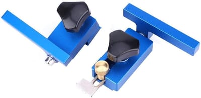 Houtbewerking T-Track Stop - Gereedschap Limiter - Precisie Zagen - Dubbele Hoek Ondersteuning - 30 en 45 Graden