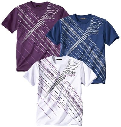 ATLAS FOR MEN - Set van 3 T-shirts Sportsmen - Heren - Verkrijgbaar in grote maten - 4XL
