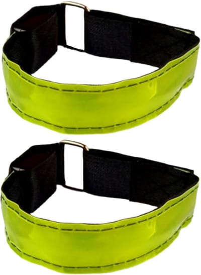 longziming -Oplaadbare LED-armband 2 Stuks – Verstelbare Knipperende Band – Veiligheidsarmband Geschikt – Helder Licht – Duurzaam – Waterbestendig – Comfortabel Draagbaar – Geel