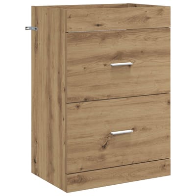 vidaXL - Badkamer - Onder - Het - Wastafel - Kast - Artisanaal - eiken