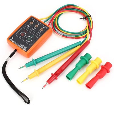 SM852B 3-fase rotatietester Digitale fase-indicatordetector LED-zoemer Fasevolgordemeter