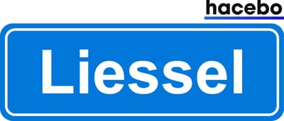 Hacebo - Plaatsnaam Sticker - 29x10 CM - Liessel sticker - Verkeersborden sticker - grappige cadeaus - Liessel