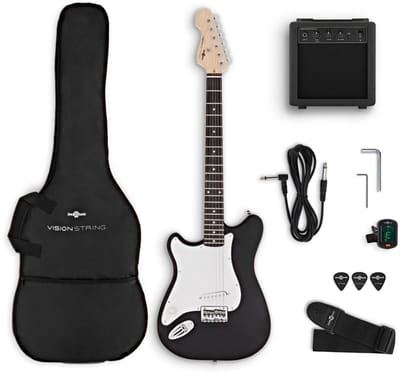 VISIONSTRING Elektrisch Gitaarpakket (LH) Zwart