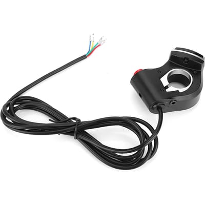 2 in 1 Licht Claxon Schakelaar Knop voor Elektrische Fiets Mountainbike E-bike Scooter black