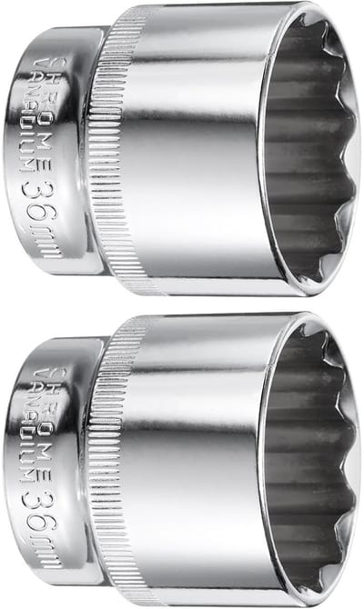 Dailygoods- Diepe Socket 36mm - 12 Punt - Chroom-vanadiumstaal - Heavy Duty - Verchroomd - Duurzaam ontwerp - Steeksleutel