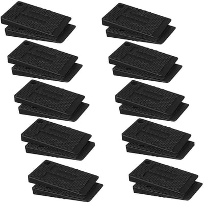 Dailygoods - 20 stuks deurstoppers, rubber, in hoogte verstelbaar, antislip, krasbestendig, deurstopper voor balkon, slaapkamer, keuken, badkamer, kantoor, hotel