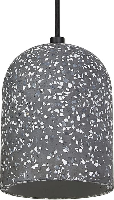 OSRAM Decor Pill decoratieve hanglamp met pilvormige lampenkap, 150 mm, met E27 fitting, gemaakt van zwart terrazzo, IP20