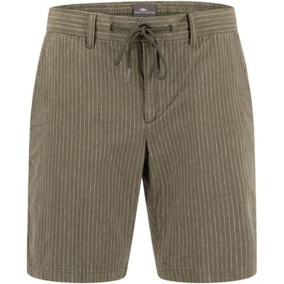 Fynch-Hatton Bermuda Pinstripes Cotton Linnen Donker Khaki / male