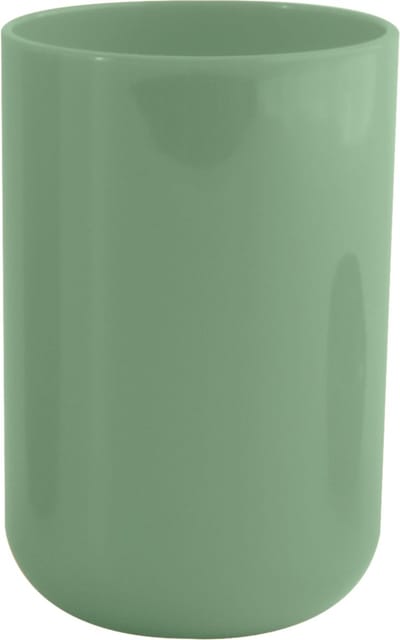MSV Badkamer drinkbeker/tandenborstelhouder Porto - PS kunststof - groen - 7 x 10 cm