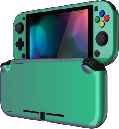 Beschermhoes - Hardcover Case - Gaming Bescherming - Lichtgewicht Schermprotector - 15x11.5x1.5 cm - Kameleon Groen Purper