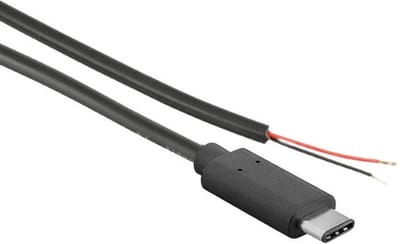 Joy-it K-1473 USB-C® Stroomkabel Raspberry Pi®, Arduino, Banana Pi, Cubieboard [1x USB-C stekker - 1x Open kabeleinde] 1.00 m Zwart