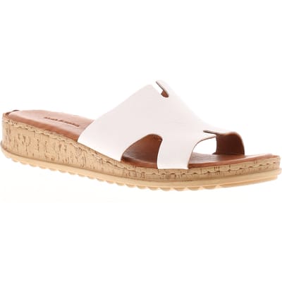 Hush Puppies Dames Sandalen Lage Wedge Eloise Leer Instap Wit