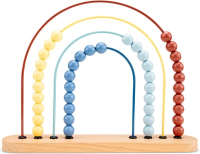 Woet® Houten Telraam Abacus - Pastelkleurig Reken Speelgoed - Leer Tellen en Kleuren Herkennen - Educatief Telspel - FSC - Vanaf 1 Jaar