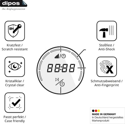 dipos – 2x Pantserfolie geschikt voor MEDION MD 18420 | 9H Screenprotector
