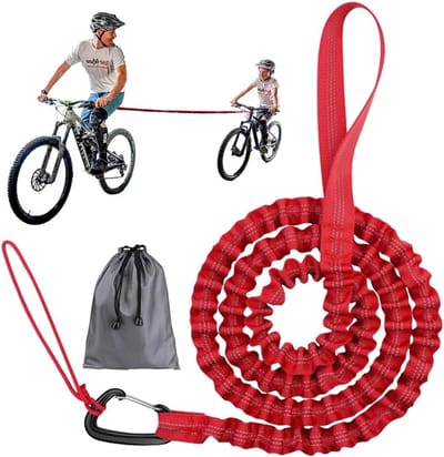 Verstelbare Fietsriem voor Kinderen, Elastische Fietsband, Trekkoordriem voor Veiligheid en Comfort, Draagvermogen tot 227 kg