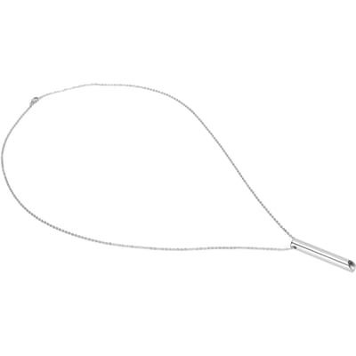 Collier Respiration Consciente Acier Inoxydable Réduit le Stress Sifflet Anti-Anxiété Portable Collier pour argenté