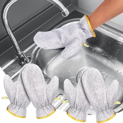 Multifunctionele draadafwasdoeken voor nat en droog - Niet-kras wonderreinigingsdoeken voor keuken en vaatwerk (4 stuks)