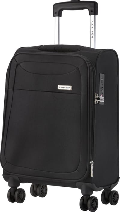 CarryOn Air Handbagage Reiskoffer 55x35x20cm - Zachte Trolley Koffer 41 Liter - Voorvak - Expander - TSA-slot - Zwart