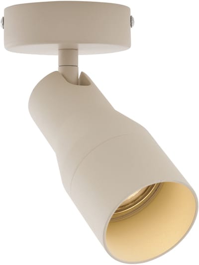 QAZQA stanley - Moderne Plafondspot | Spotje | Opbouwspot - 1 lichts - Ø 8 cm - Beige - Woonkamer | Slaapkamer | Keuken