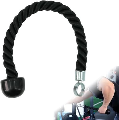 Nylon Tricep Rope voor Krachttraining, Biceps en Triceps Oefeningen met Antislip Handvat, 60cm voor Thuis of Sportschool