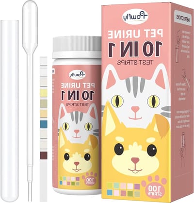 100 Stuks Urine Test Strips voor Honden en Katten - 10 in 1 Test voor Urineweginfecties, Leukocyten, Eiwit en Glucose Analyse