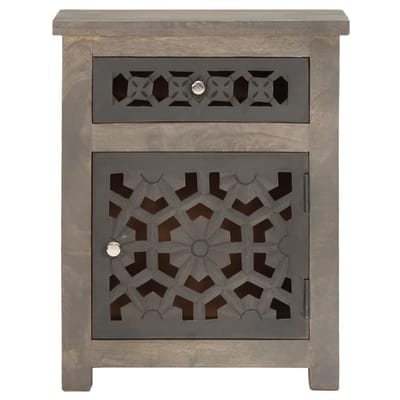 vidaXL - Nachtkastje - 40x30x50 - cm - massief - mangohout