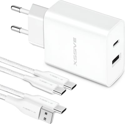Dual Oplader Set met USB C Kabels 1 Meter - Universeel - Fast en Quick Charge