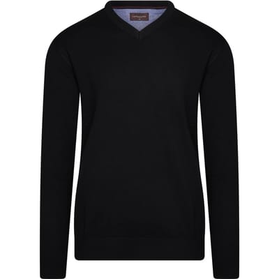 Cappuccino Italia - Heren Trui Pullover Salerno - Zwart - Maat L