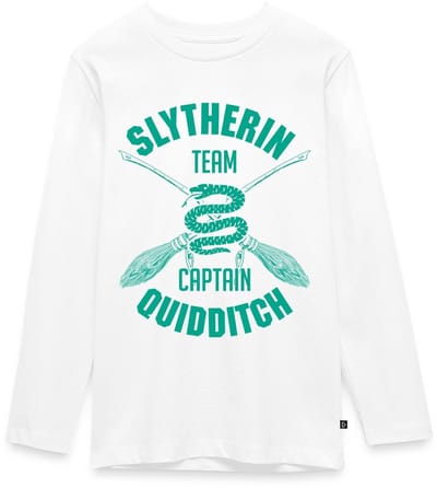 Harry Potter Slytherin Team Captain Quidditch Premium T-Shirt Tiener Lang