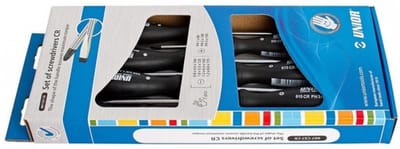 UNIOR - SET SCHROEVENDRAAIERS - SL 4.0 - 5.5 - 6.5 - 8.0 - PH 1 - 2 / 7 PCS