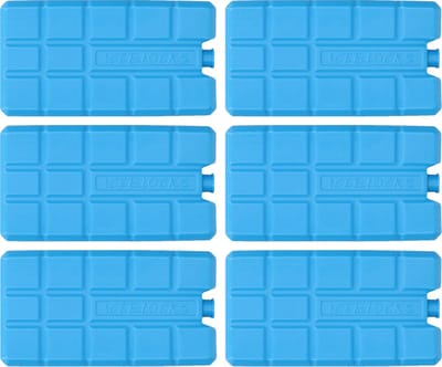 Koelelementen voor koelbox en koeltas - 6x stuks - 200 gram - blauw - kunststof - niet vulbaar