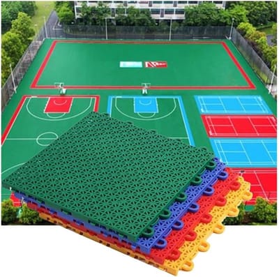 Modulaire vloertegels - In elkaar grijpende tegels - Buitenruimte creëren - Snelle waterafvoer - 25 cm - Blauw