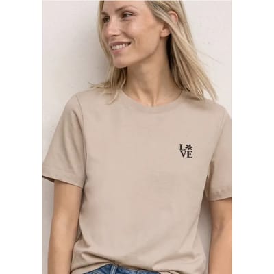 Shirt met ronde hals en printdetail