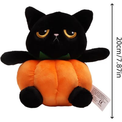 Schattig Halloween Pluche Speelgoed Pompoen Kat Zwarte Kitten Vleermuis Knuffeldieren Zacht Cadeau voor Kinderen Huisdecoratie