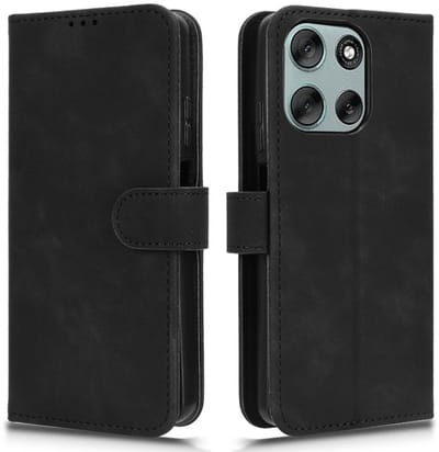 Coverup Hoesje - Geschikt voor Motorola Moto G56 Hoesje - Coverup Book Case - Zwart