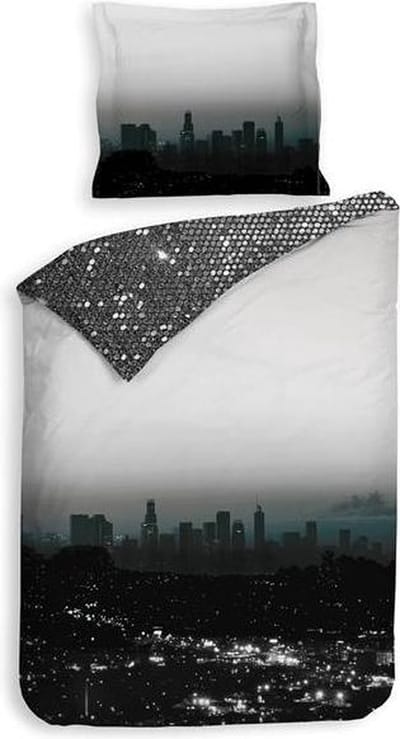 Heckett & Lane Annie - Dekbedovertrek - Eenpersoons - 140x200/220 cm - Sky Emerald