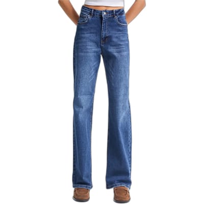 It's Basic - STRAIGHT MID RISE JEANS - ROYAL BLUE