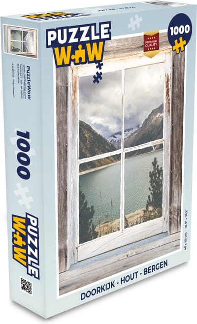 Puzzel Doorkijk - Hout - Bergen - Legpuzzel - Puzzel 1000 stukjes volwassenen