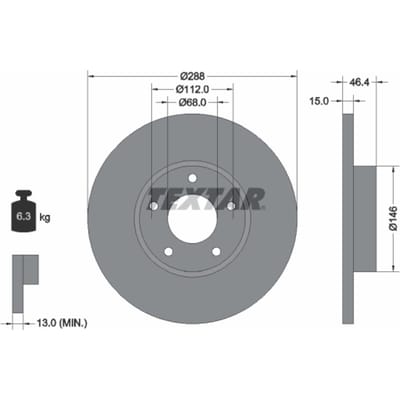 Remschijf TEXTAR 92057405
