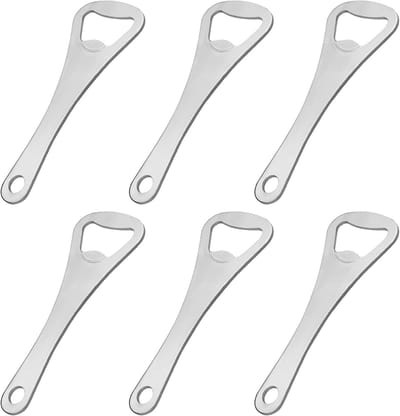 TOVBMUP Flessenopener - Bierflesopener - Metaal - voor thuis, bar, buiten, mannen - Verpakking van 6