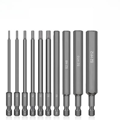 Inbussleutel, boor, elektrische bit voor inbus, schroevendraaier, magnetische steeksleutelset, set, lengte 50MM